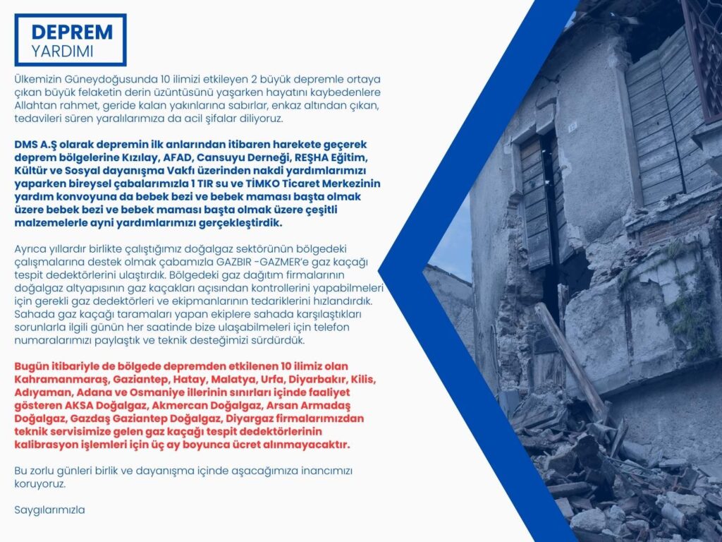 DMS Doğalgaz:Sensit Türkiye-Gaz Kaçak Tespit